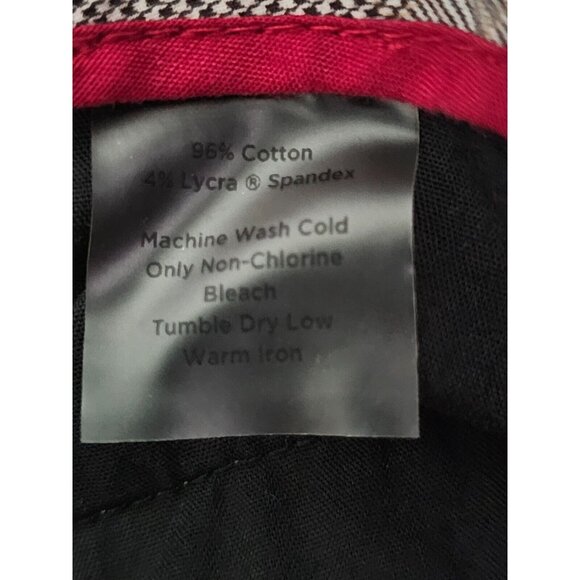 Vintage Talbot's Capri Pants Size 8 Red Gray Plaid Side Pockets Belt Loops Zip - Picture 6 of 6